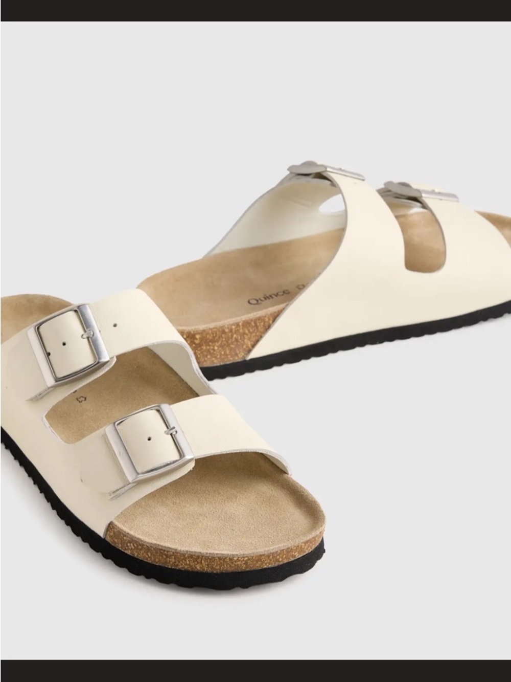 Quince Nappa Leather Double
Buckle Slide 7